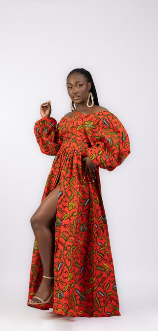 Abimbola African Print Maxi Dress - River & Mara