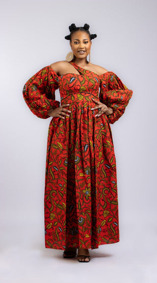 Abimbola African Print Maxi Dress - River & Mara