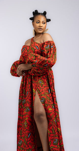 Abimbola African Print Maxi Dress - River & Mara