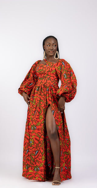Abimbola African Print Maxi Dress - River & Mara