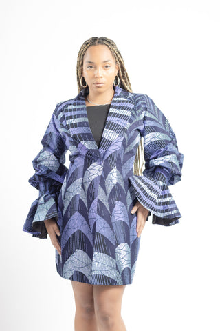 Abiola African Print Blazer and Skirt - River & Mara
