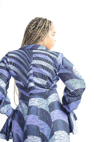 Abiola African Print Blazer and Skirt - River & Mara
