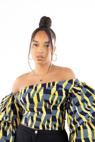 Aleesha African Print Top - River & Mara