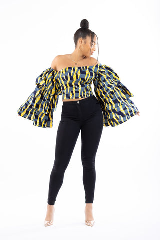 Aleesha African Print Top - River & Mara