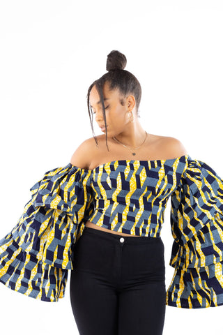 Aleesha African Print Top - River & Mara
