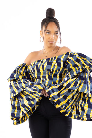 Aleesha African Print Top - River & Mara
