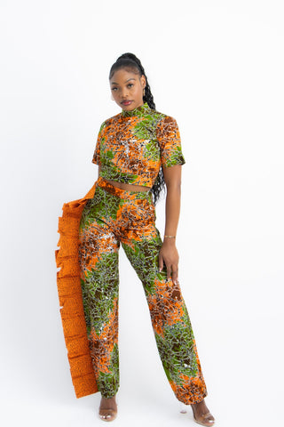 Amara African Print Trousers and Top - River & Mara