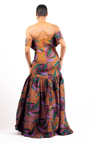 Ava African Print Maxi Dress - River & Mara
