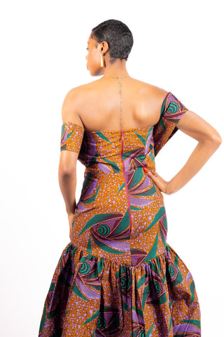 Ava African Print Maxi Dress - River & Mara