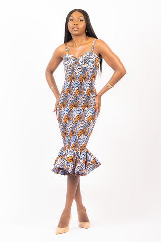 Ayanna African Print Midi Dress - River & Mara