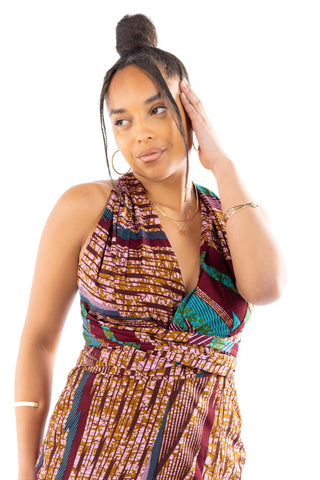 Chioma African Print Infinity Dress - River & Mara