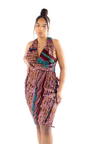 Chioma African Print Infinity Dress - River & Mara