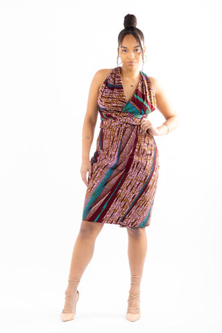 Chioma African Print Infinity Dress - River & Mara