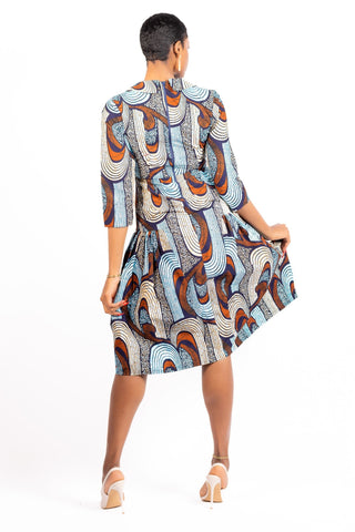 Clara African Print Midi Dress - River & Mara