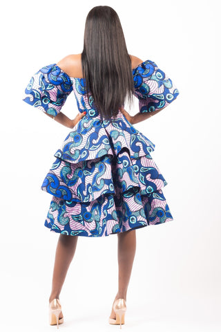 Efiah African Print Midi Dress - River & Mara