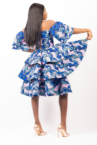 Efiah African Print Midi Dress - River & Mara