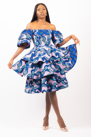Efiah African Print Midi Dress - River & Mara