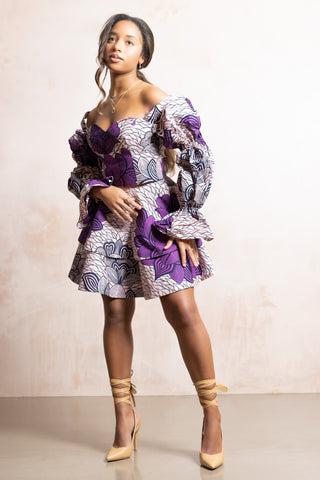 Ella African Print Top and Skirt - River & Mara