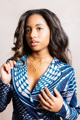 Imani African Print Blazer Dress - River & Mara