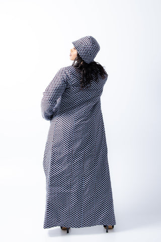 Ivy African Print Long Coat Set - River & Mara