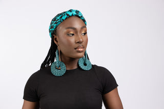 Turquoise & Black Headband - River & Mara
