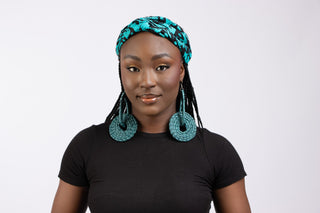 Turquoise & Black Headband - River & Mara