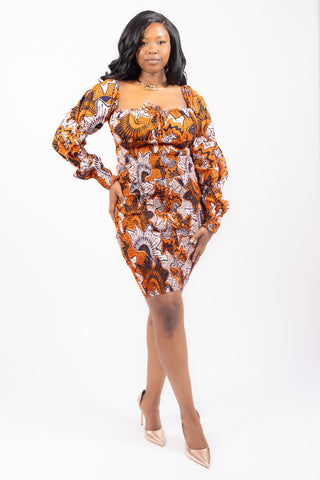 Iyana African Print Top and Skirt