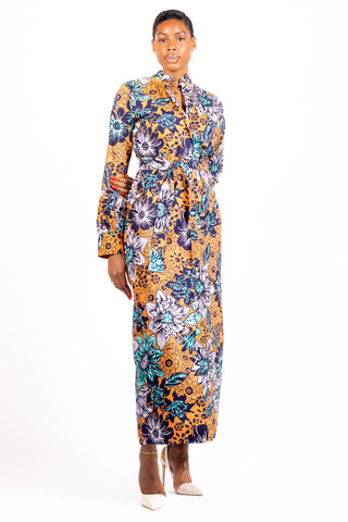 African print maxi dress