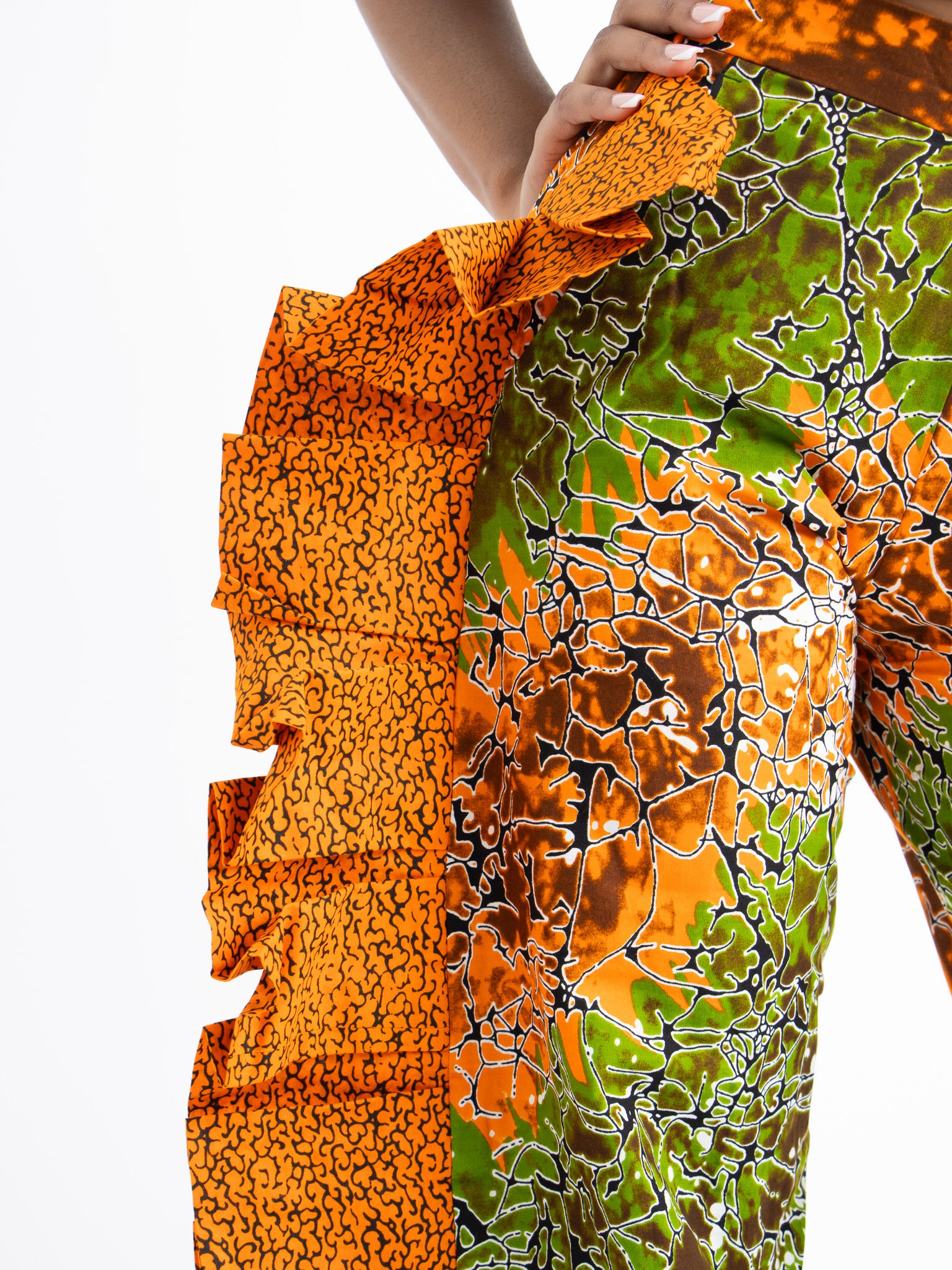 Orange Capris african fabrics - Africadada