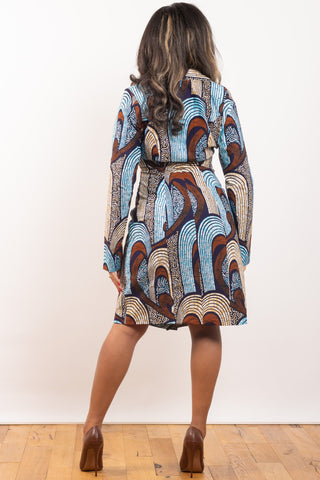 Asha African Print Blazer Dress - River & Mara