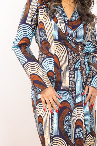 Asha African Print Blazer Dress - River & Mara