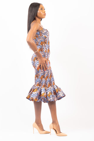 Ayanna African Print Midi Dress - River & Mara