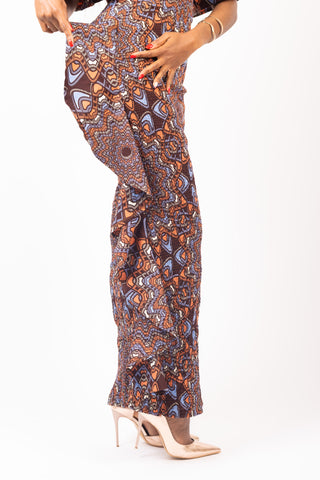 brianna african print maxi dress detail shot