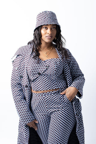 Ivy African Print Long Coat Set - River & Mara