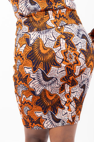 iyana african print top and skirt