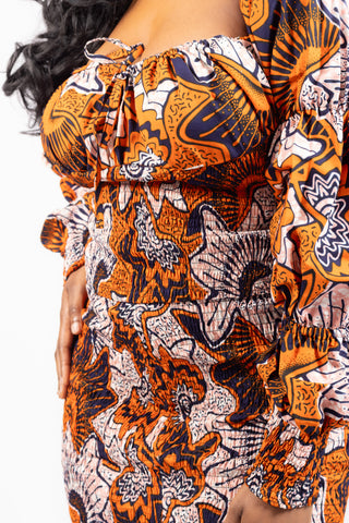 iyana african print top and skirt