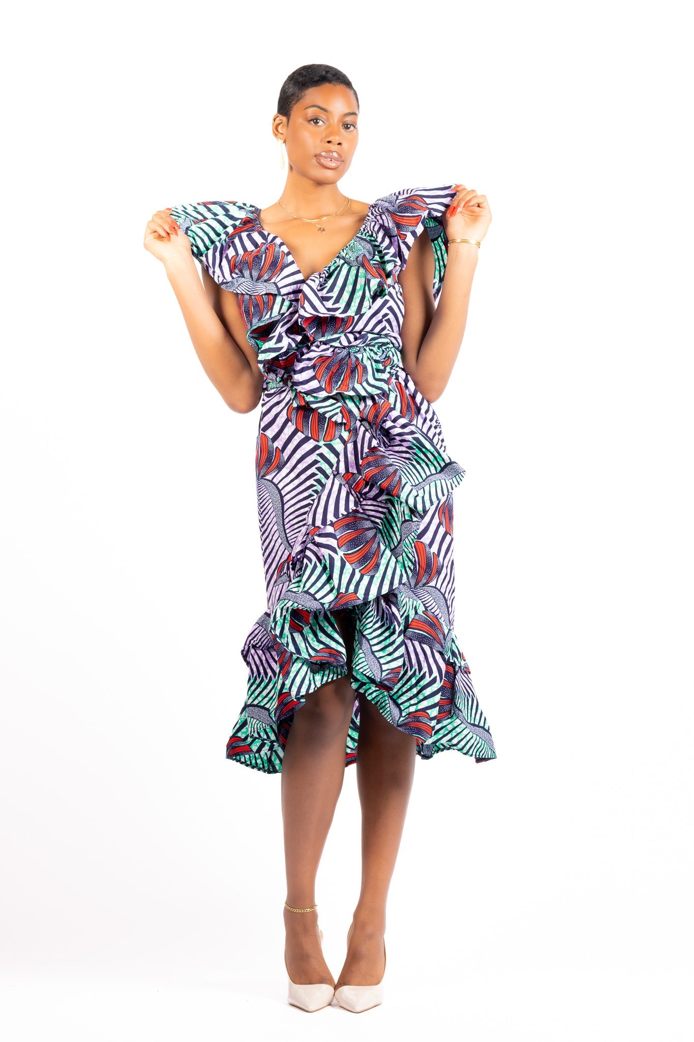 Janelle African Print Wrap Dress Janelle African Print Wrap Dress