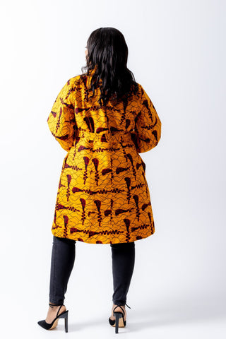 Layla African Print Coat - River & Mara