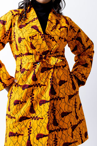 Layla African Print Coat - River & Mara