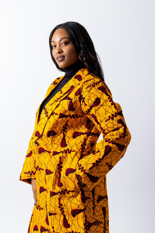 Layla African Print Coat - River & Mara