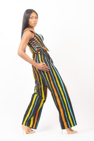 Lois Lace - Up African Print Trousers and Top - River & Mara