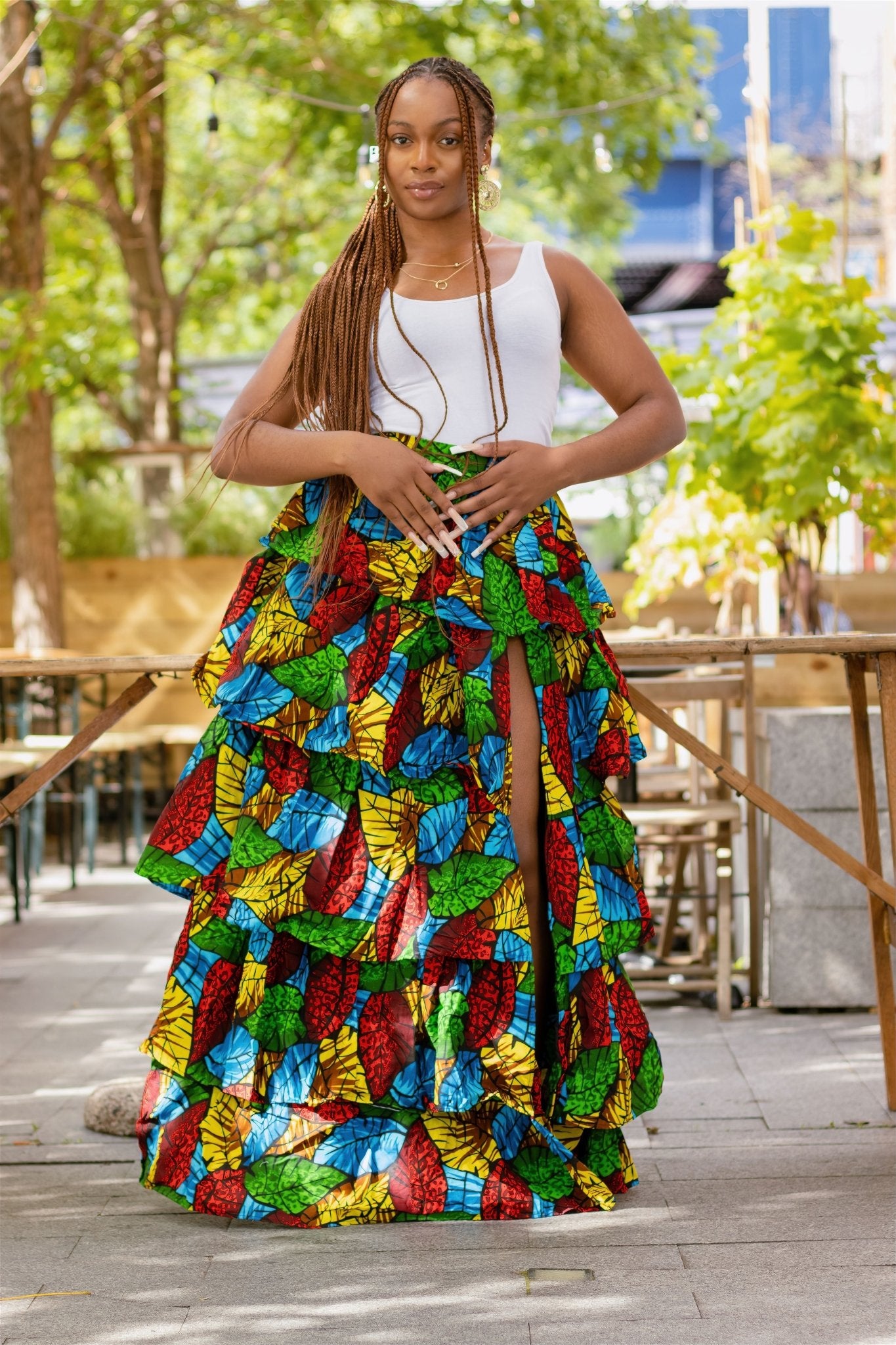 Moyo Carribean African Print skirt