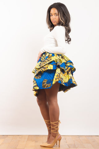 Onyeka African Print Mini Skirt - River & Mara