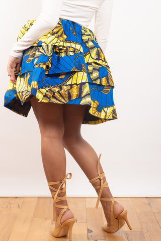 Onyeka African Print Mini Skirt - River & Mara