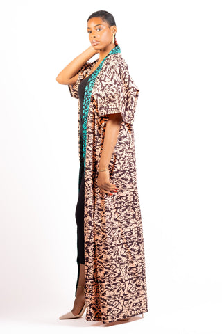 Tamara African Print Kimono - River & Mara