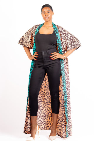 Tamara African Print Kimono - River & Mara