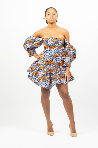 Tiana African Print Co Ord Top and Skirt - River & Mara