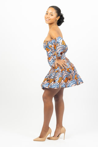 Tiana African Print Co Ord Top and Skirt - River & Mara